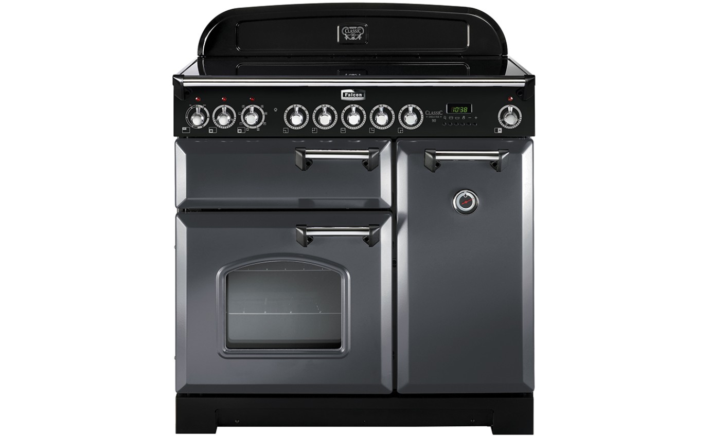 Falcon Classic Deluxe 90cm Induction Cooker Slate / Chrome CDL90EISLCH