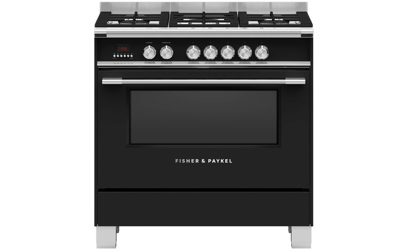 Fisher Paykel 90cm Series 7 Classic 5 Burner Dual Fuel Cooker OR90SCG4B1 Hart Co