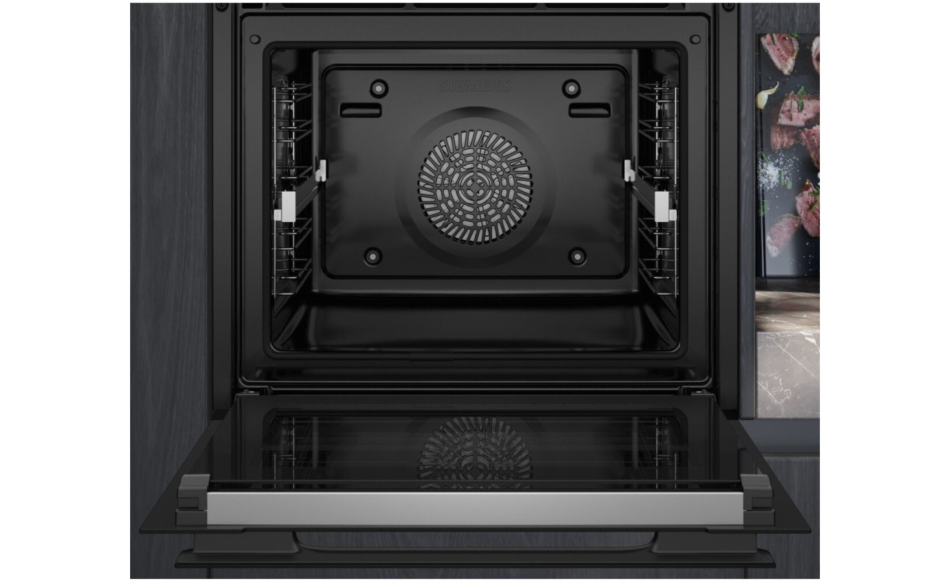 Siemens iQ700 StudioLine Pyrolytic 60cm Built-In Oven with PulseSteam Function HR976GMB1A