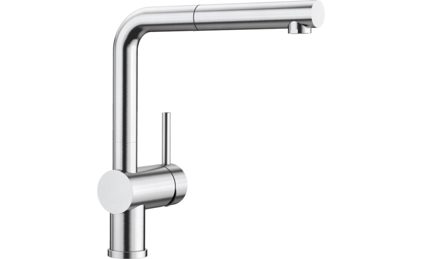Blanco 526785 BRUSHED S/STEEL Single lever mixer tap with pull out spray LINUSSBR