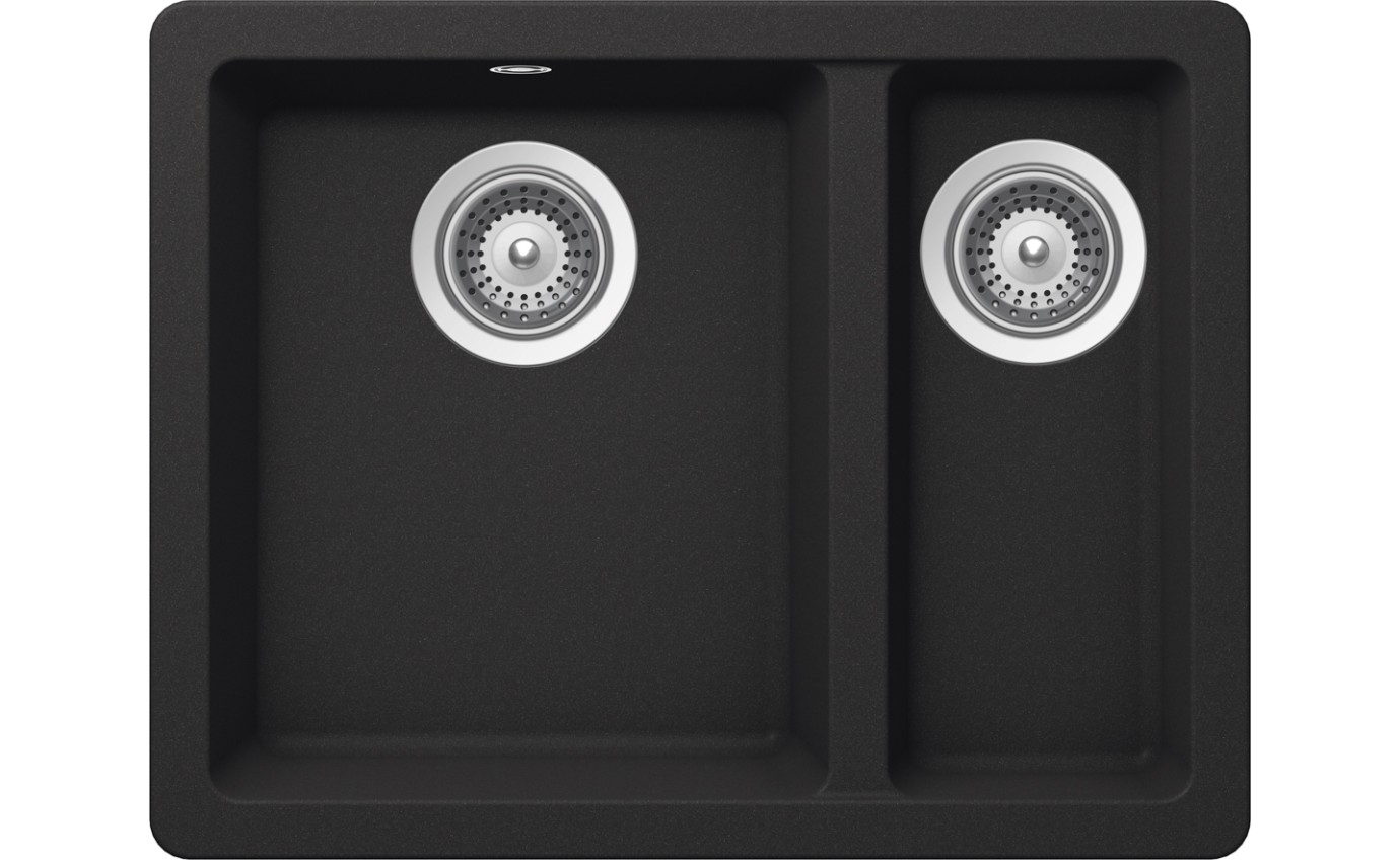 Abey Schock Quadro 1 & 1/2 Bowl Onyx QN-150B