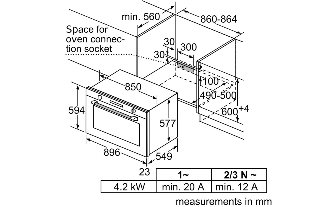 Bosch Series 6 90cm Built-in Oven VBD578FB0