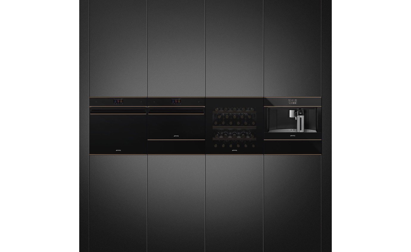 Smeg 60cm Dolce Stil Novo Built-In Wine Cooler (Black) CVI629NR3