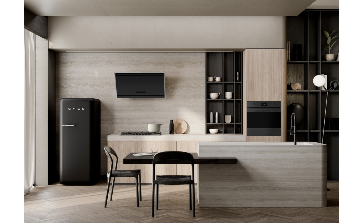 Smeg 270L 50s Style Retro Single Door Fridge (Matte Black) FAB28RDBLM5