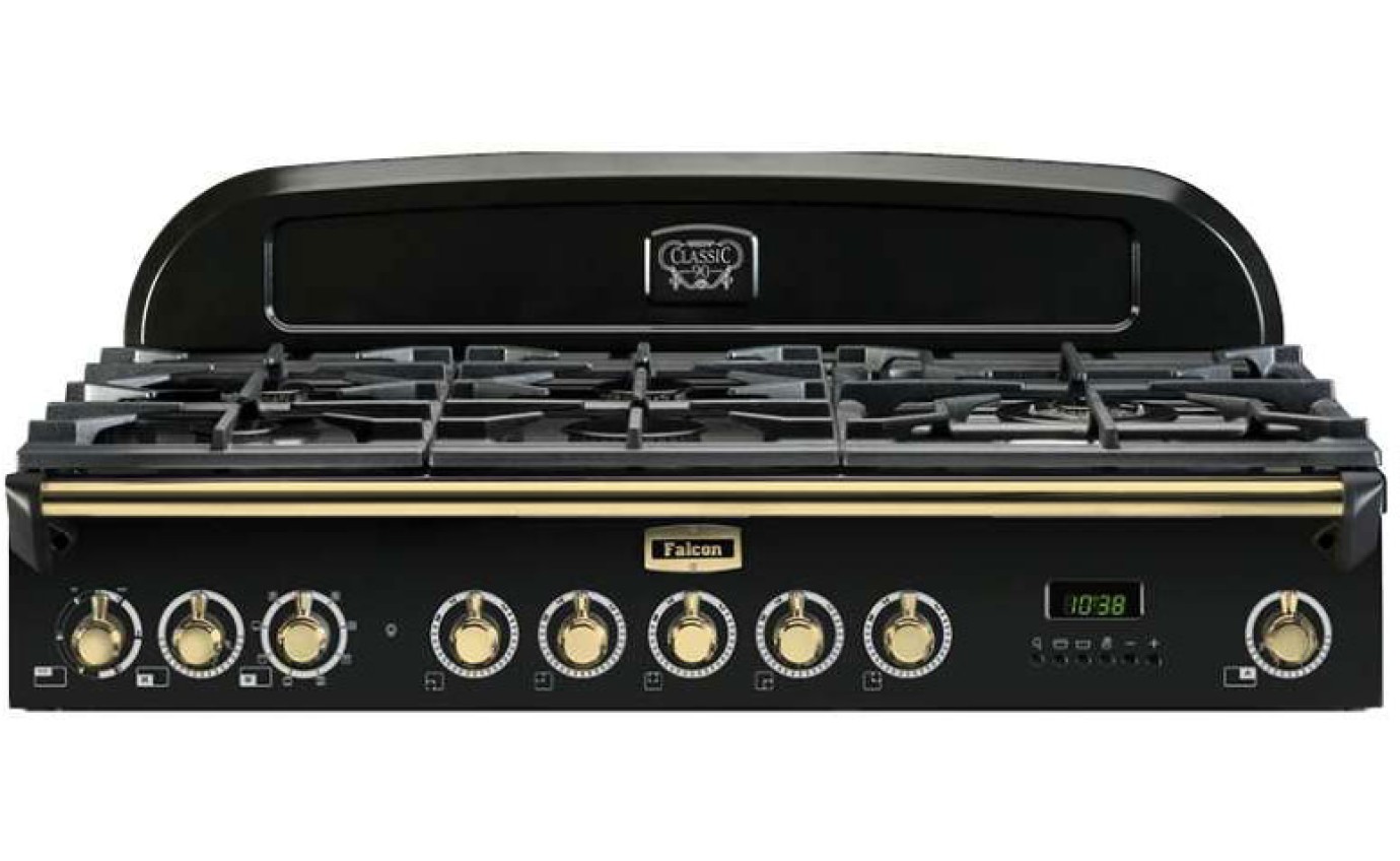Falcon Classic Deluxe 90cm Dual Fuel Upright Cooker Mineral Green / Brass CDL90DFMGBR