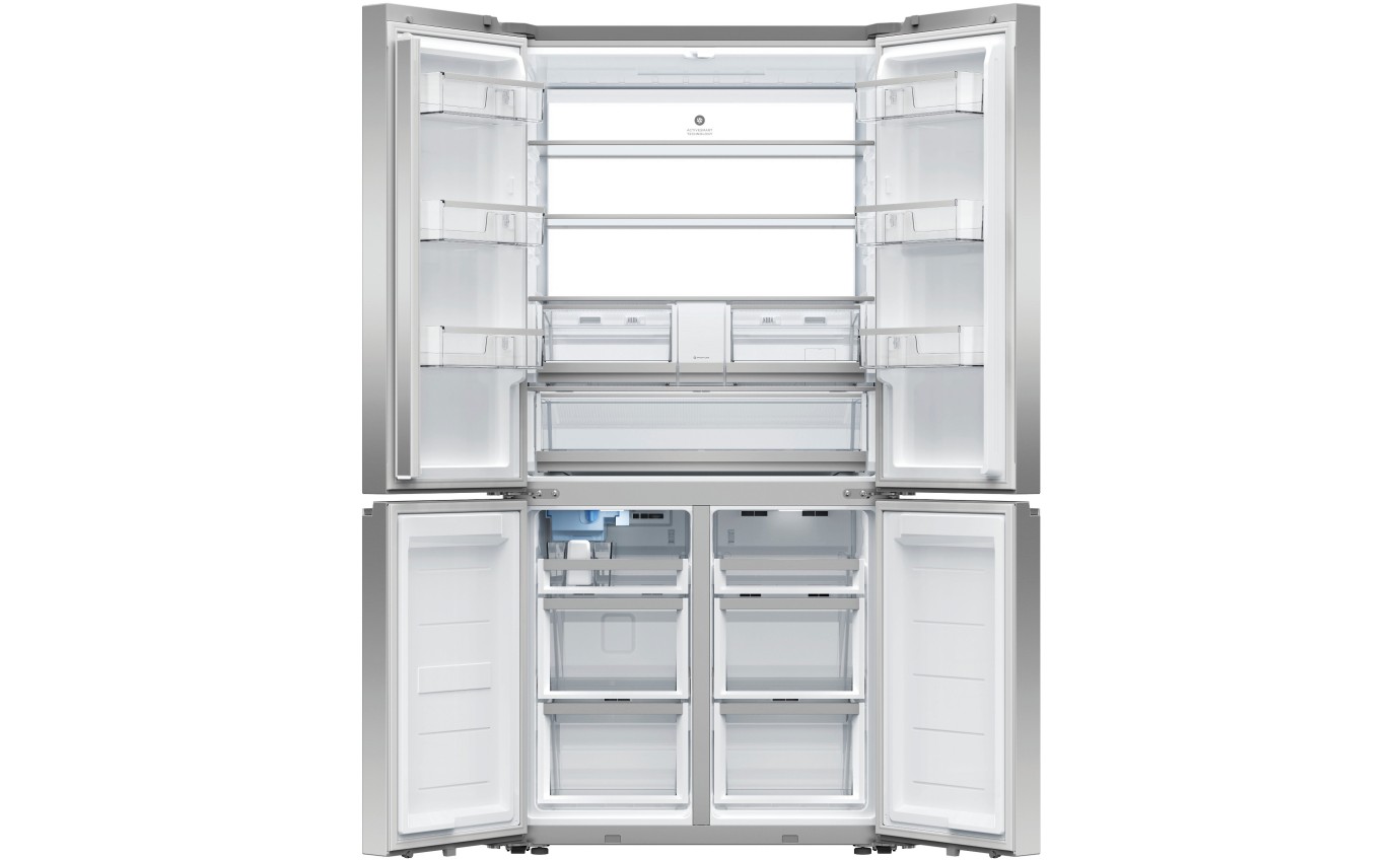 Fisher & Paykel 690L Series 7 Quad Door Refrigerator Freezer, Ice & Water RF730QNUVX1