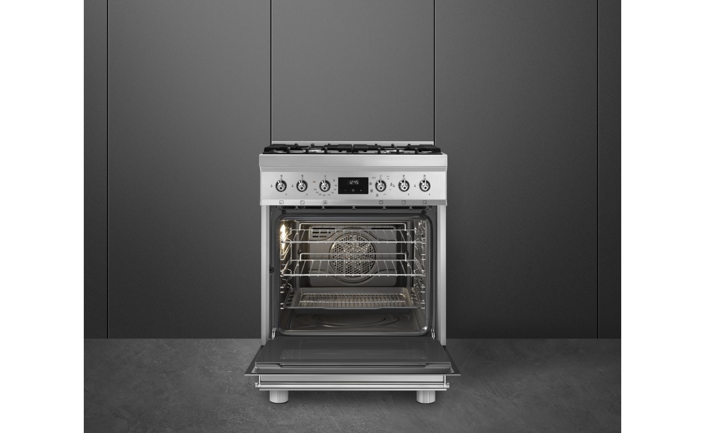 Smeg 60cm Gas/Electric Upright Cooker CS6GMXA2