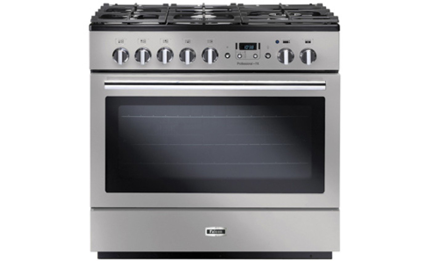 Falcon Professional FX + 90CM Stainless Steel & Chrome Dual Fuel Range Cooker PROP90FXDFSSCH