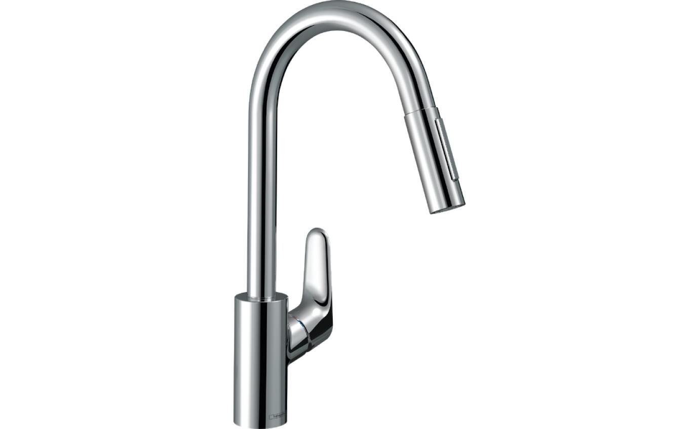 Hansgrohe Focus M41 Single Lever Kitchen Mixer 240, 7.5 l/min, Pull-out Spray, 2jet 31815003