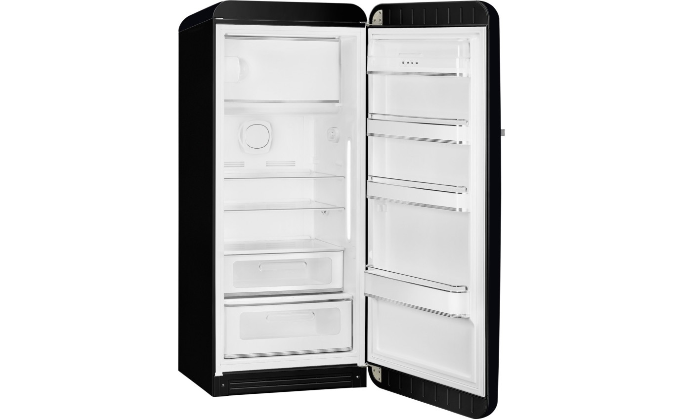 Smeg 270L 50s Style Retro Single Door Fridge (Matte Black) FAB28RDBLM5