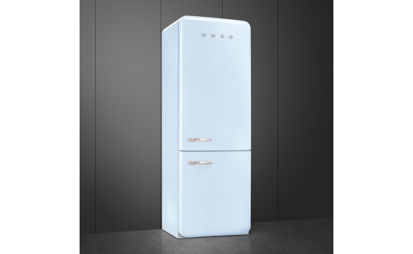 Smeg 481L 50s Style Retro Bottom Mount Fridge (Pastel Blue) FAB38RPB5AU