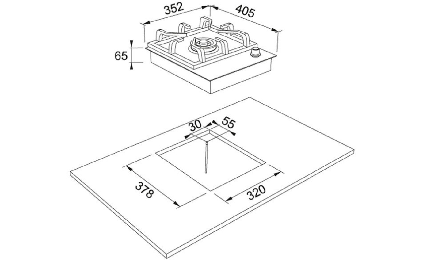 Franke 35cm Gas Cooktop FIG301B1N