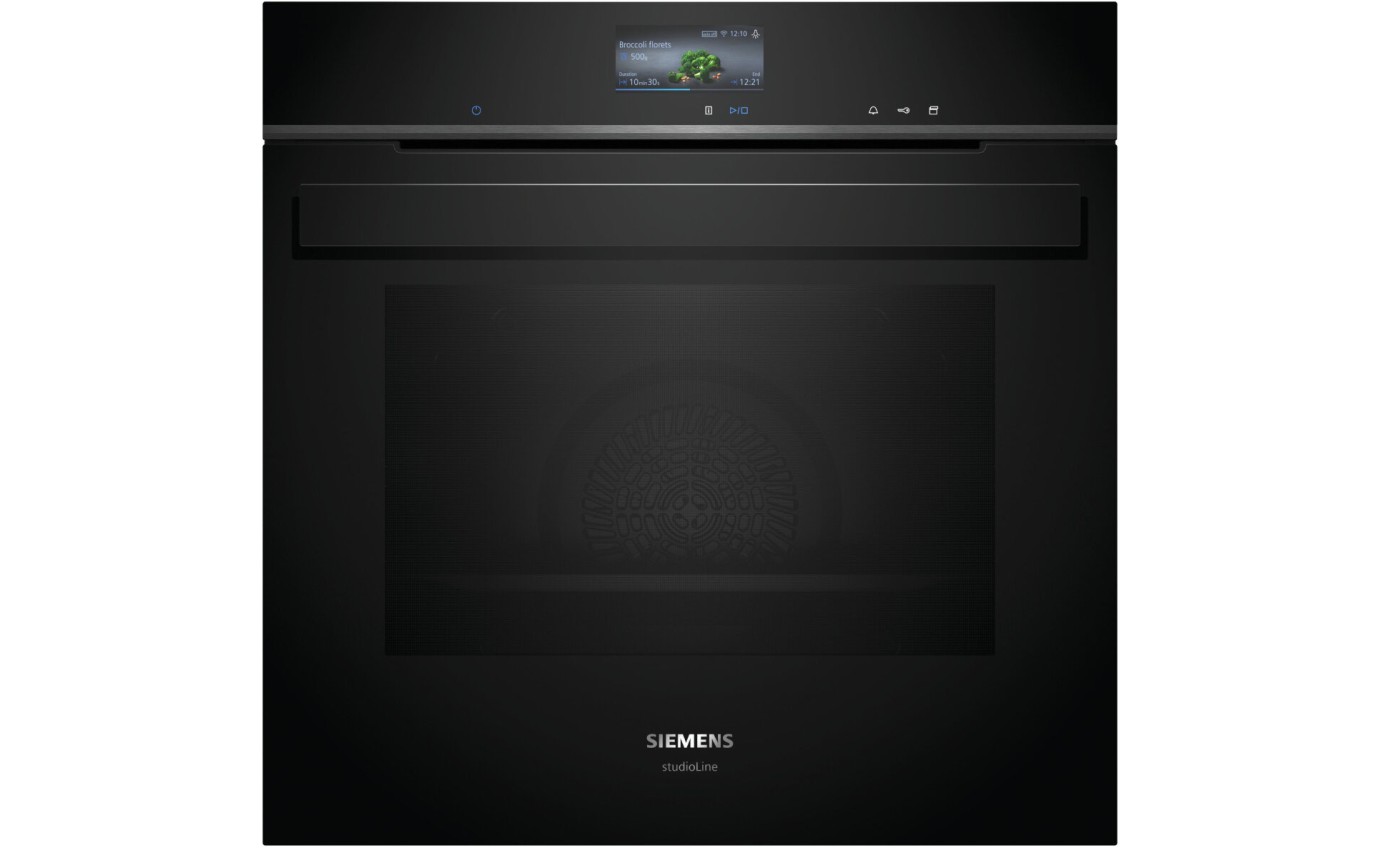 Siemens iQ700 StudioLine Pyrolytic 60cm Built-In Oven with PulseSteam Function HR976GMB1A