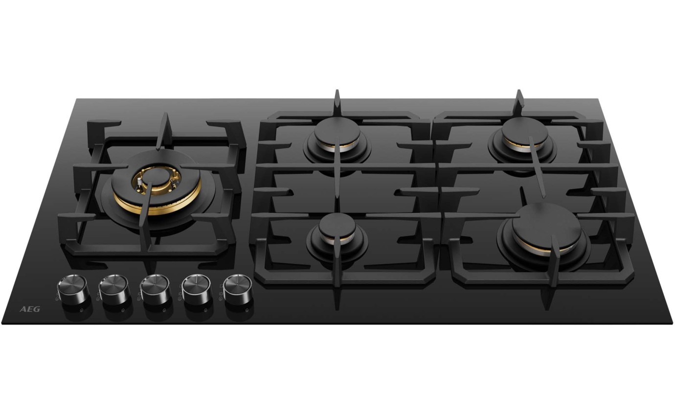 AEG 90cm Ceramic Glass Gas Cooktop HGC9566BB