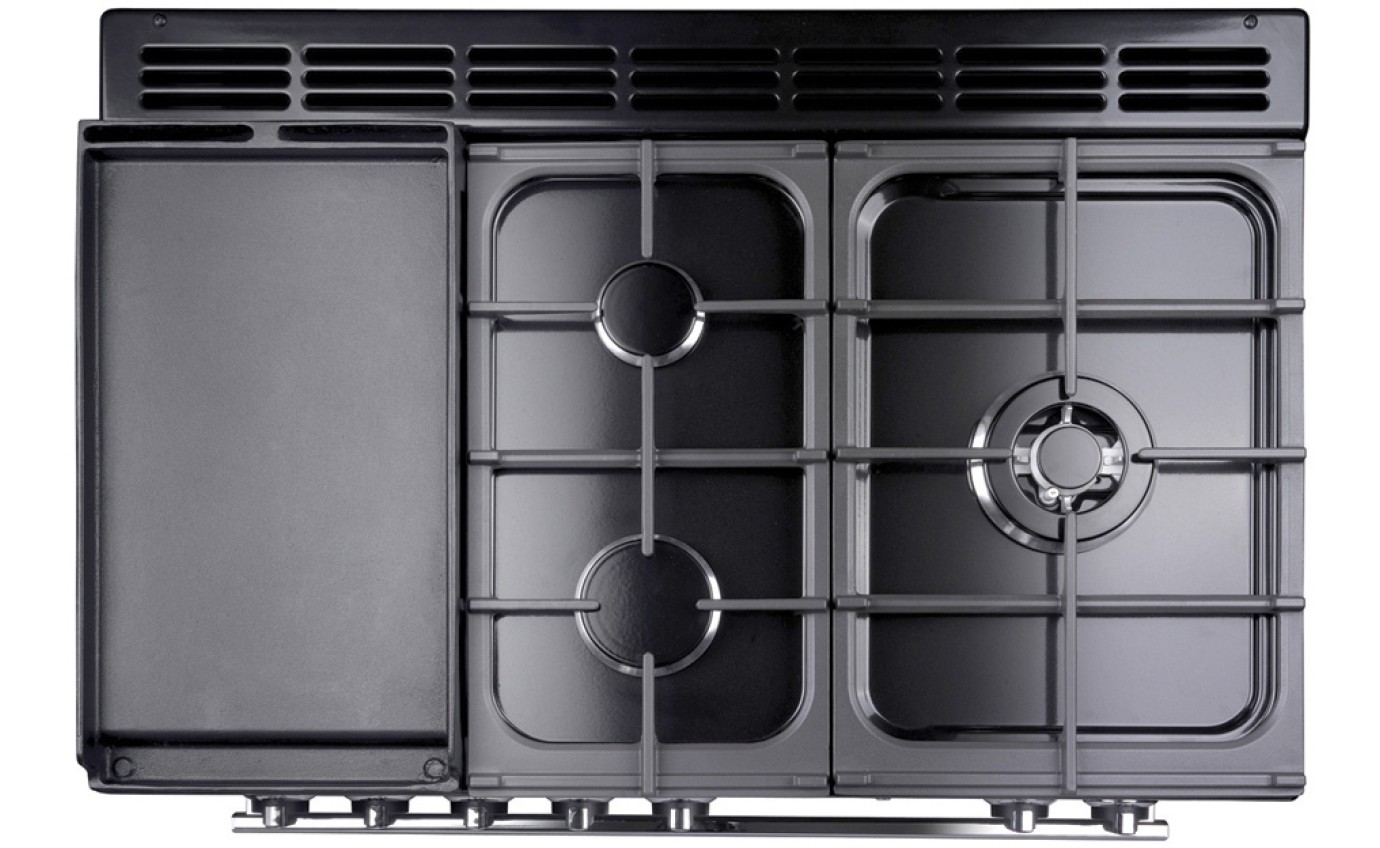 Falcon Professional FX + 90CM Black & Chrome Dual Fuel Range Cooker PROP90FXDFGBCH