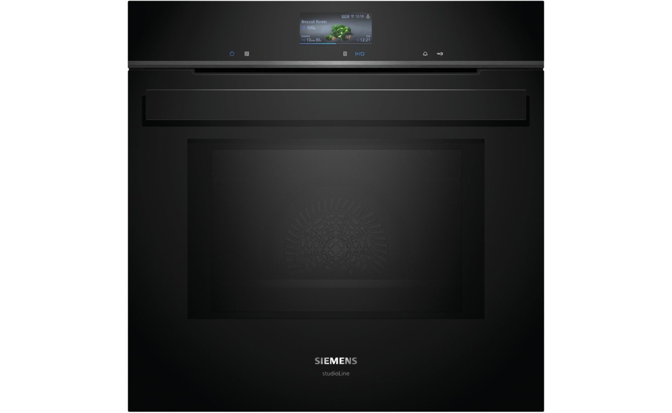 Siemens iQ700 StudioLine Pyrolytic 60cm Built In Oven with Microwave Function HM976GMB1B Hart Co