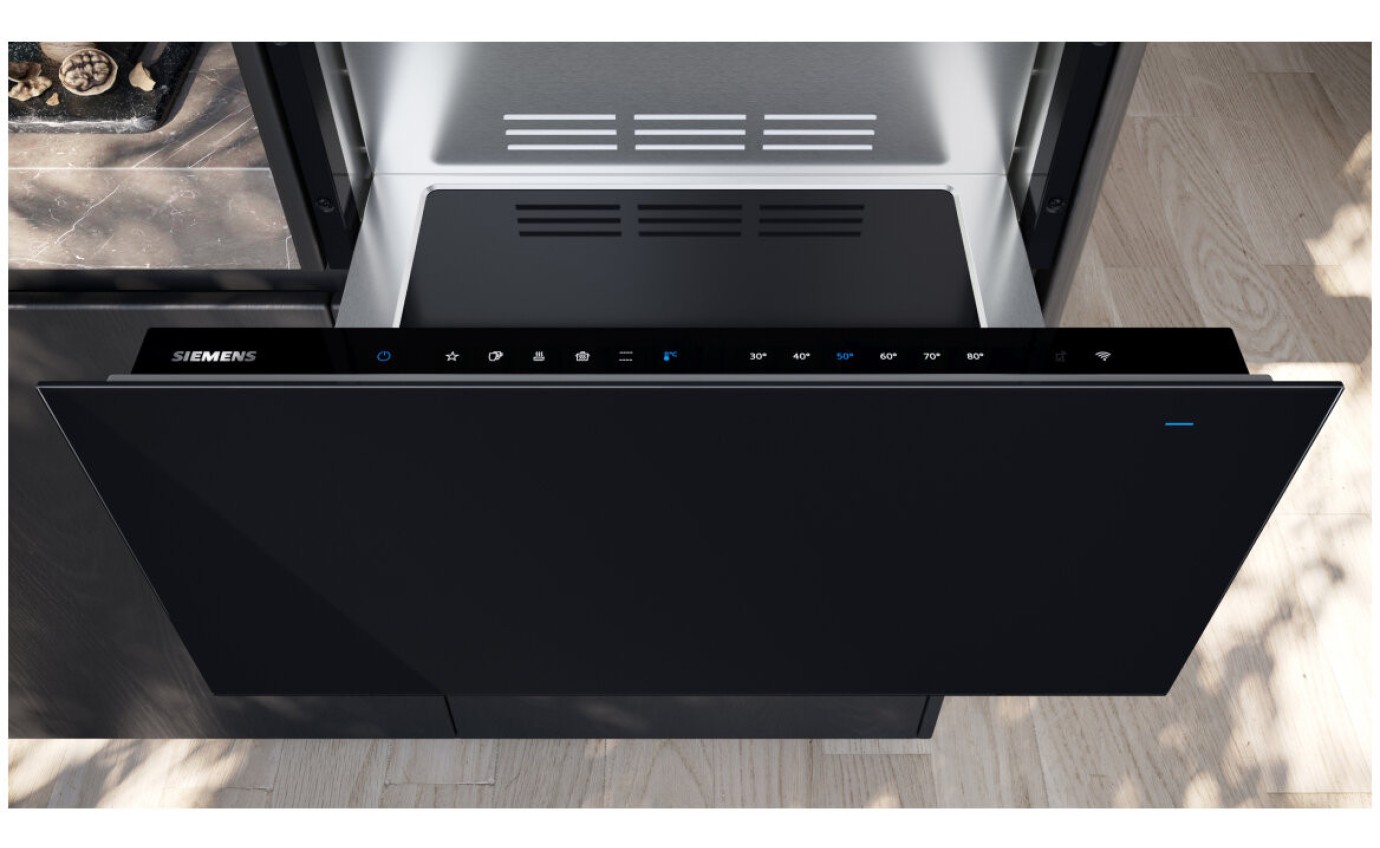 Siemens iQ700 Black Built-In Warming Drawer BI710D1B1B
