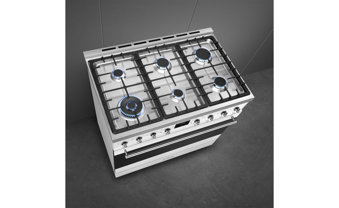 Smeg 90cm Classic Freestanding Dual Fuel White Stove CS9GMWHA2