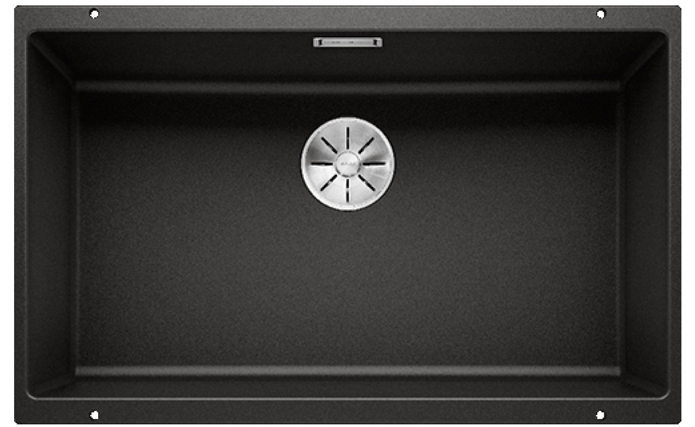 Blanco SUBLINE 700-U Single Bowl Undermount Sink (Black) SUBLINE700UBK5