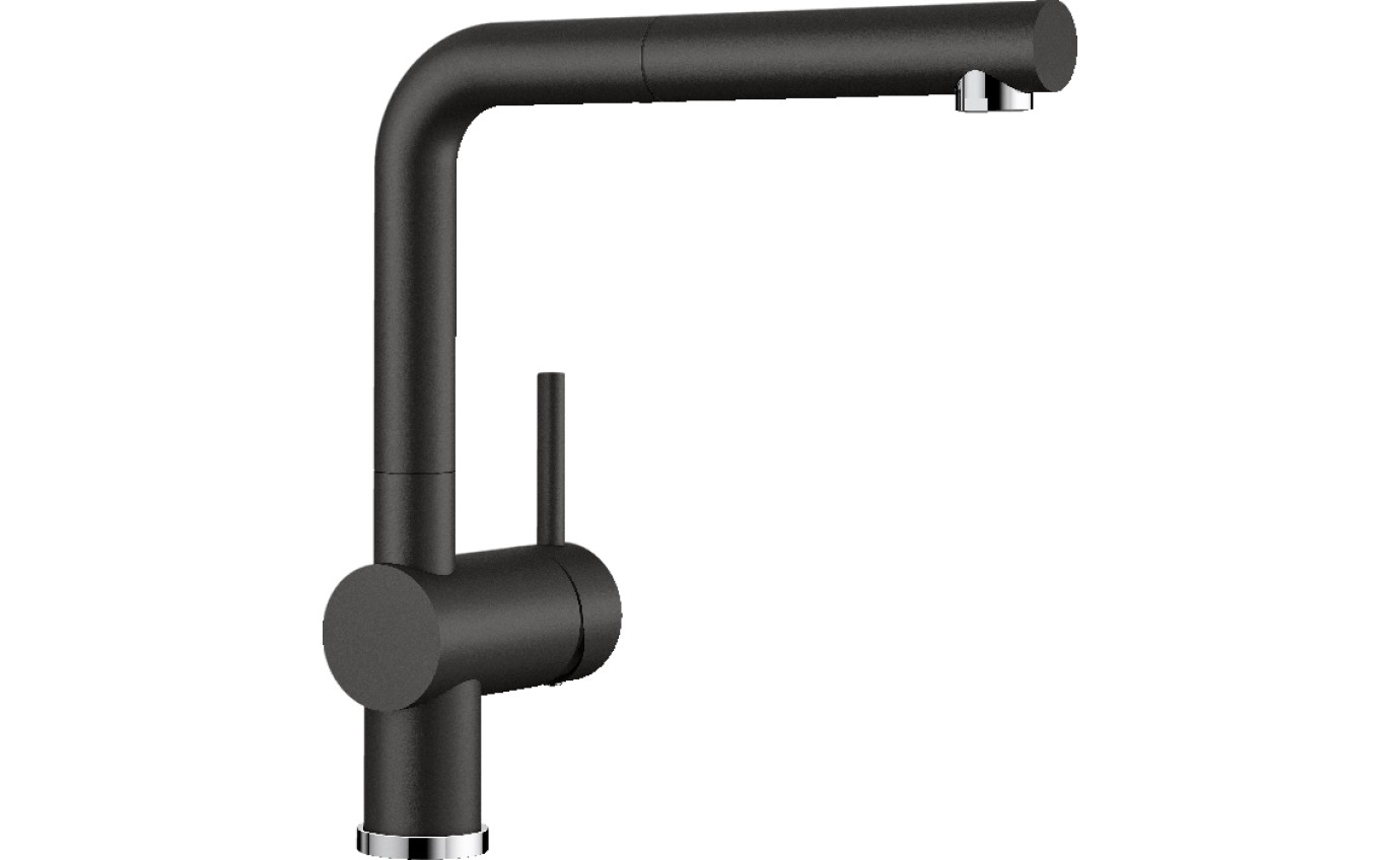 Blanco Linus Single Lever Mixer Tap with Pull Out Spray (Black) LINUSSB