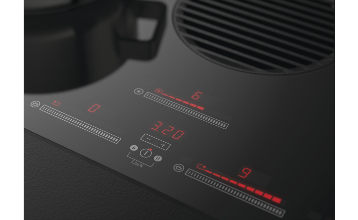 Fisher & Paykel 83cm Series 9 4 Zone Induction Cooktop with Integrated Ventilation CID834DTB4
