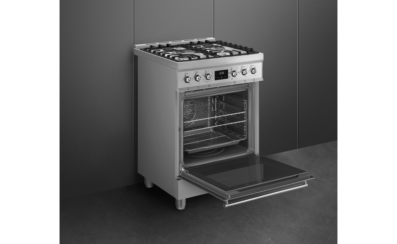 Smeg 60cm Gas/Electric Upright Cooker CS6GMXA2