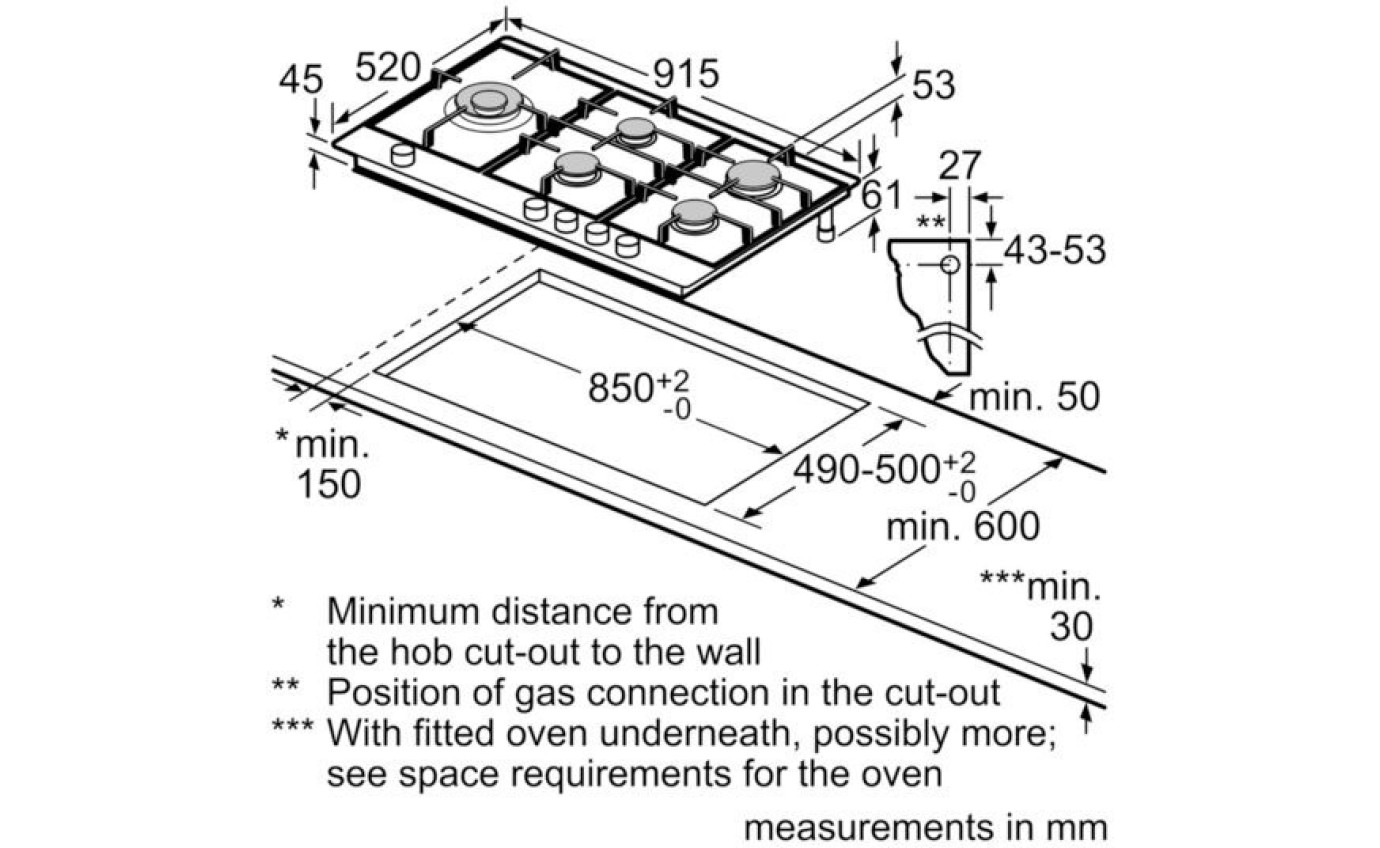 Siemens iQ500 90cm Gas Cooktop with Stepflame EC9A5SB90A
