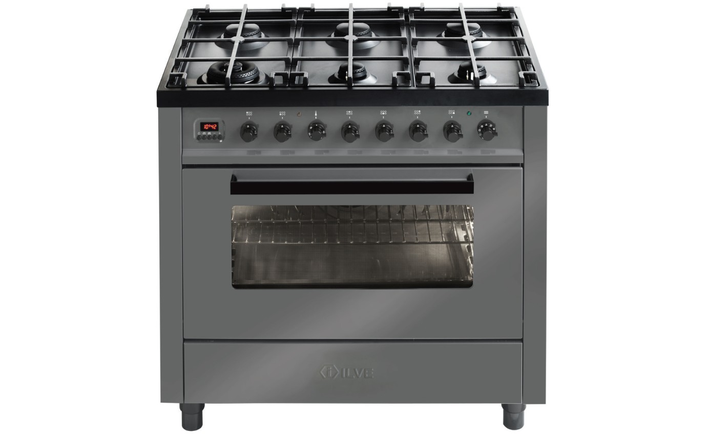 Ilve 90cm Pro-Line Dual Fuel Freestanding Cooker L096WMPGRD