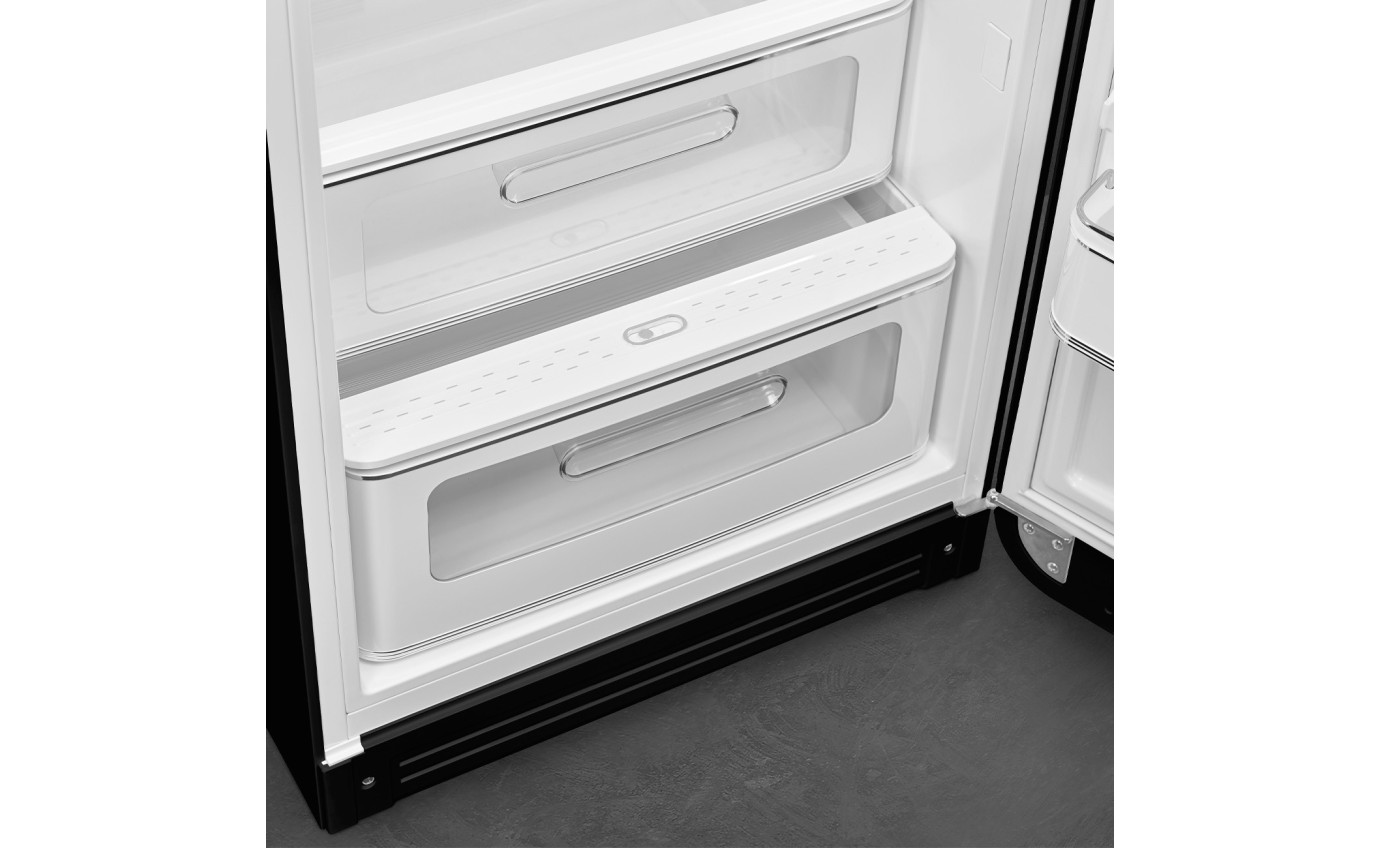 Smeg 270L 50s Style Retro Single Door Fridge (Matte Black) FAB28RDBLM5