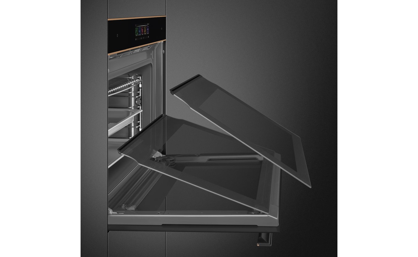 Smeg 60cm Dolce Stil Novo Steam100 Pro Oven (Black) SOA6606WS4PNR