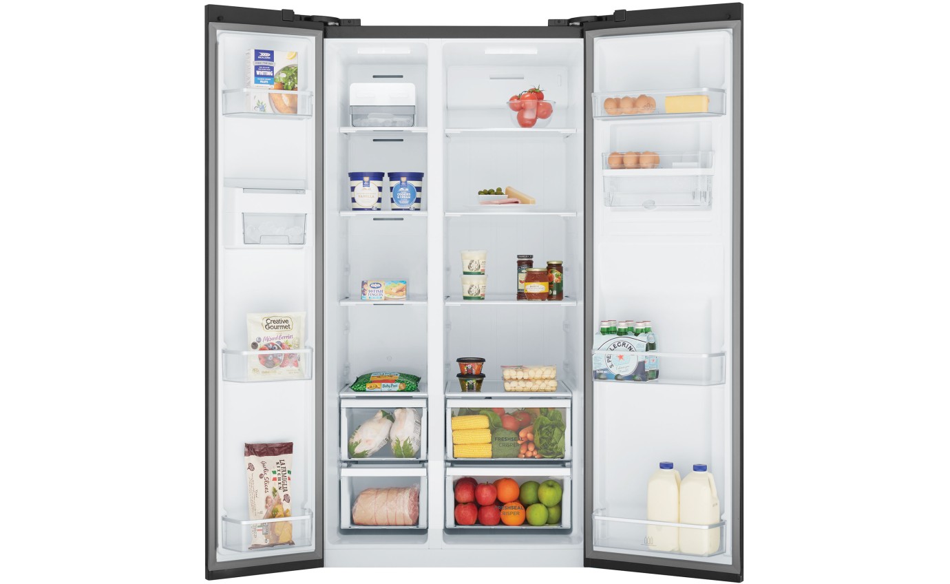 Westinghouse 619L Side by Side Fridge (Dark Stainless Steel) WSE6640BA