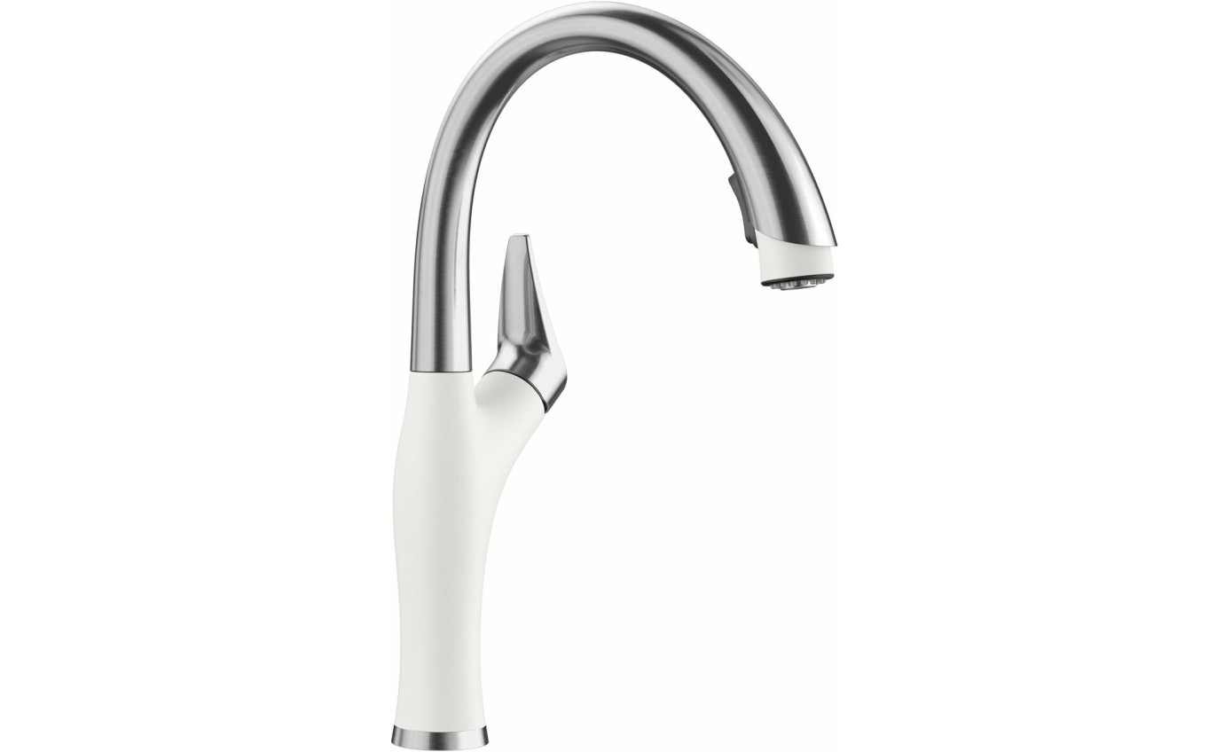 Blanco ARTONA-S Vario High Arch Pull Down Tap (White) ARTONASW