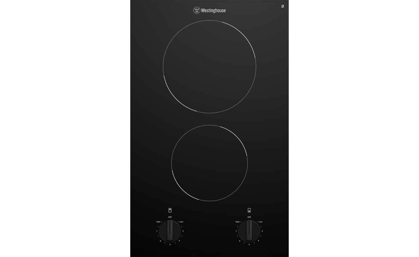 Westinghouse 30cm 2 Zone Ceramic Cooktop WHC322BC