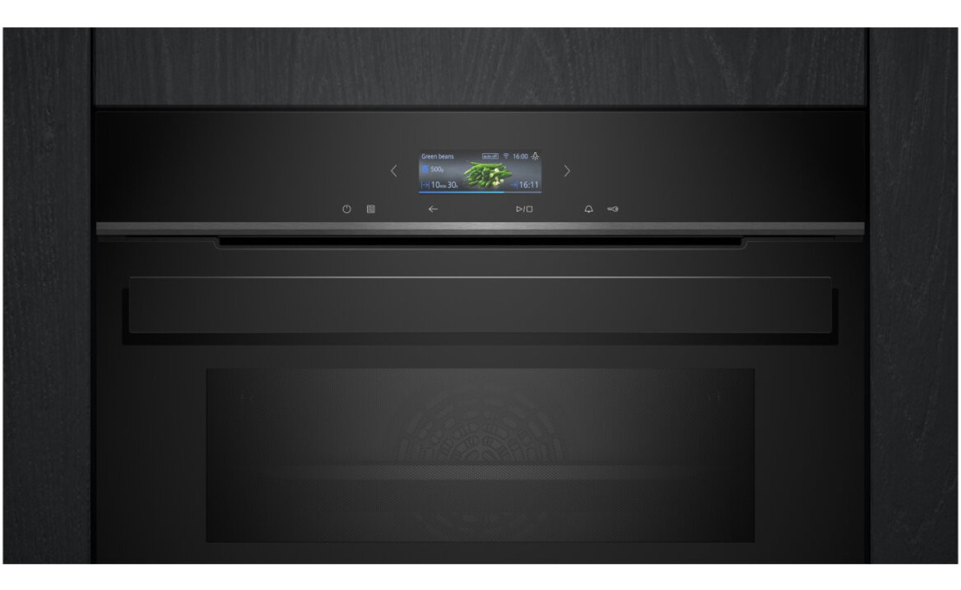 Siemens iQ700 StudioLine Built-In 45cm Compact Oven with Microwave CM924G1B1B