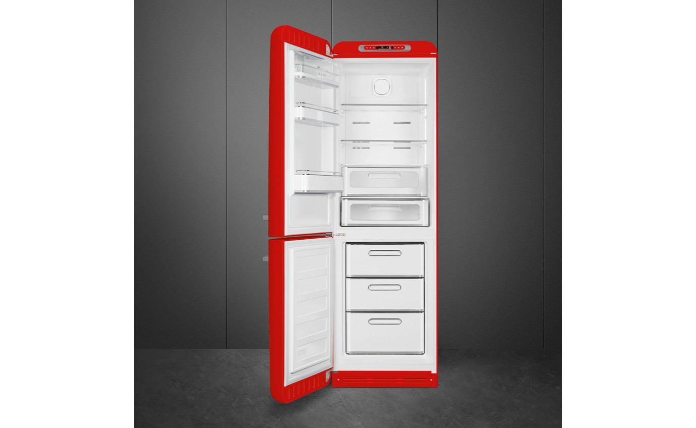 Smeg 331L 50s Style Retro Bottom Mount Fridge (Red) FAB32LRD5AU