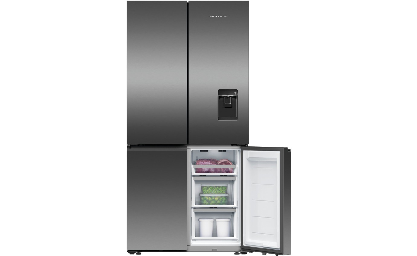 Fisher & Paykel 690L Series 7 Quad Door Refrigerator Freezer, Ice & Water RF730QNUVB1