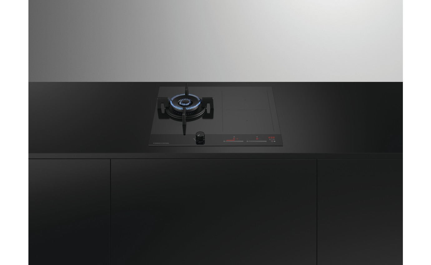 Fisher & Paykel 60cm Series 9 1 Burner + 2 Zone Hybrid Cooktop, 2 SmartZones, LPG CGI603DLPTB4