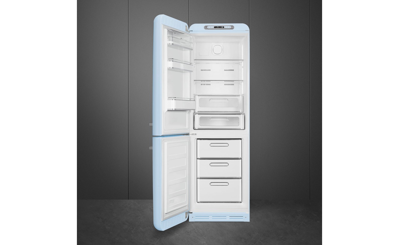Smeg 331L 50s Style Retro Bottom Mount Fridge (Pastel Blue) FAB32LPB5AU