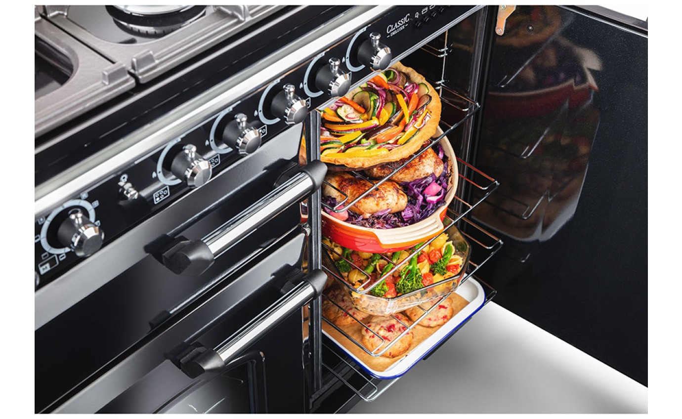 Falcon Classic Deluxe 90cm Dual Fuel Upright Cooker Mineral Green / Brass CDL90DFMGBR