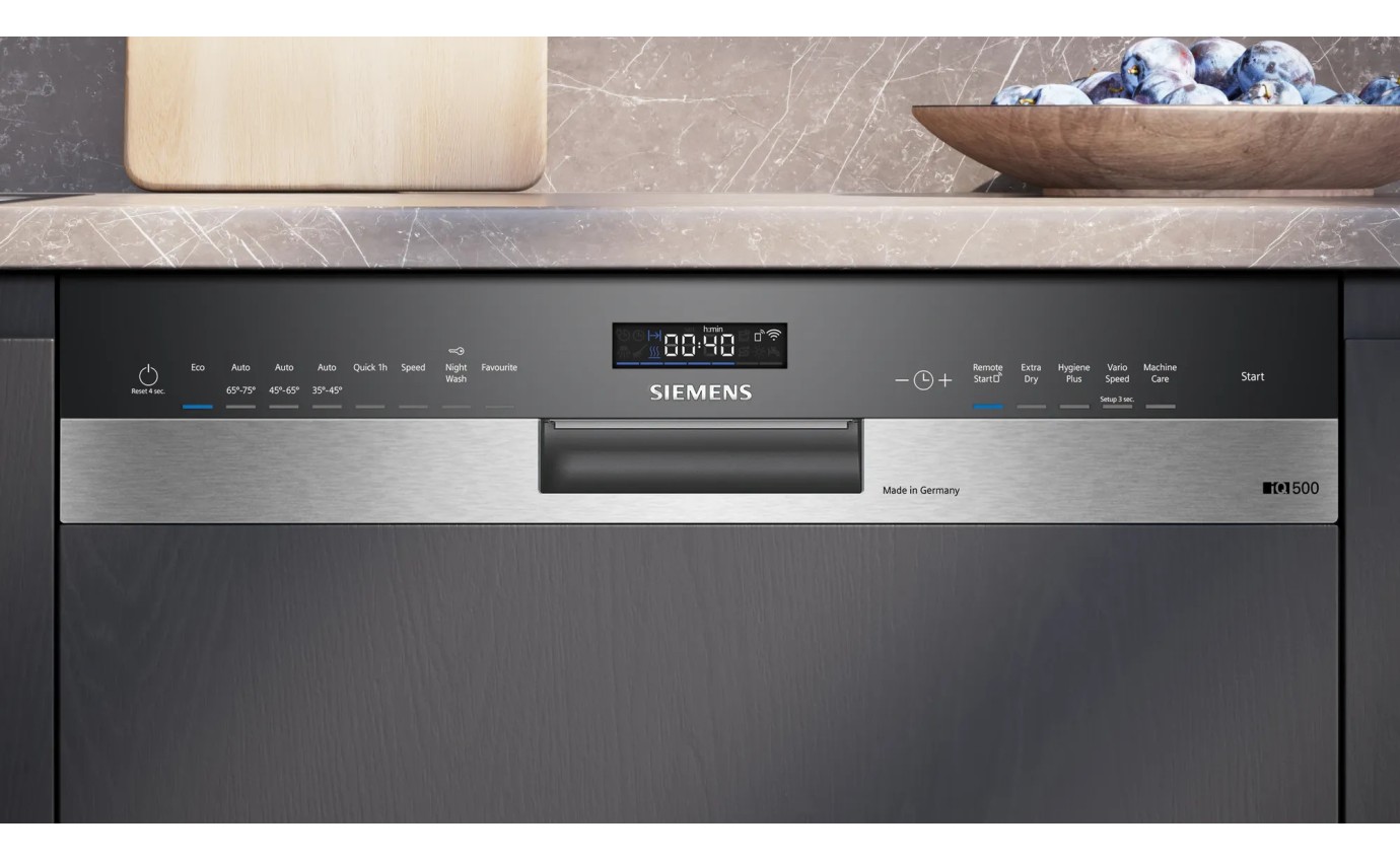Siemens iQ500 Semi Integrated Dishwasher Stainless Steel SN55HS01CA Hart Co