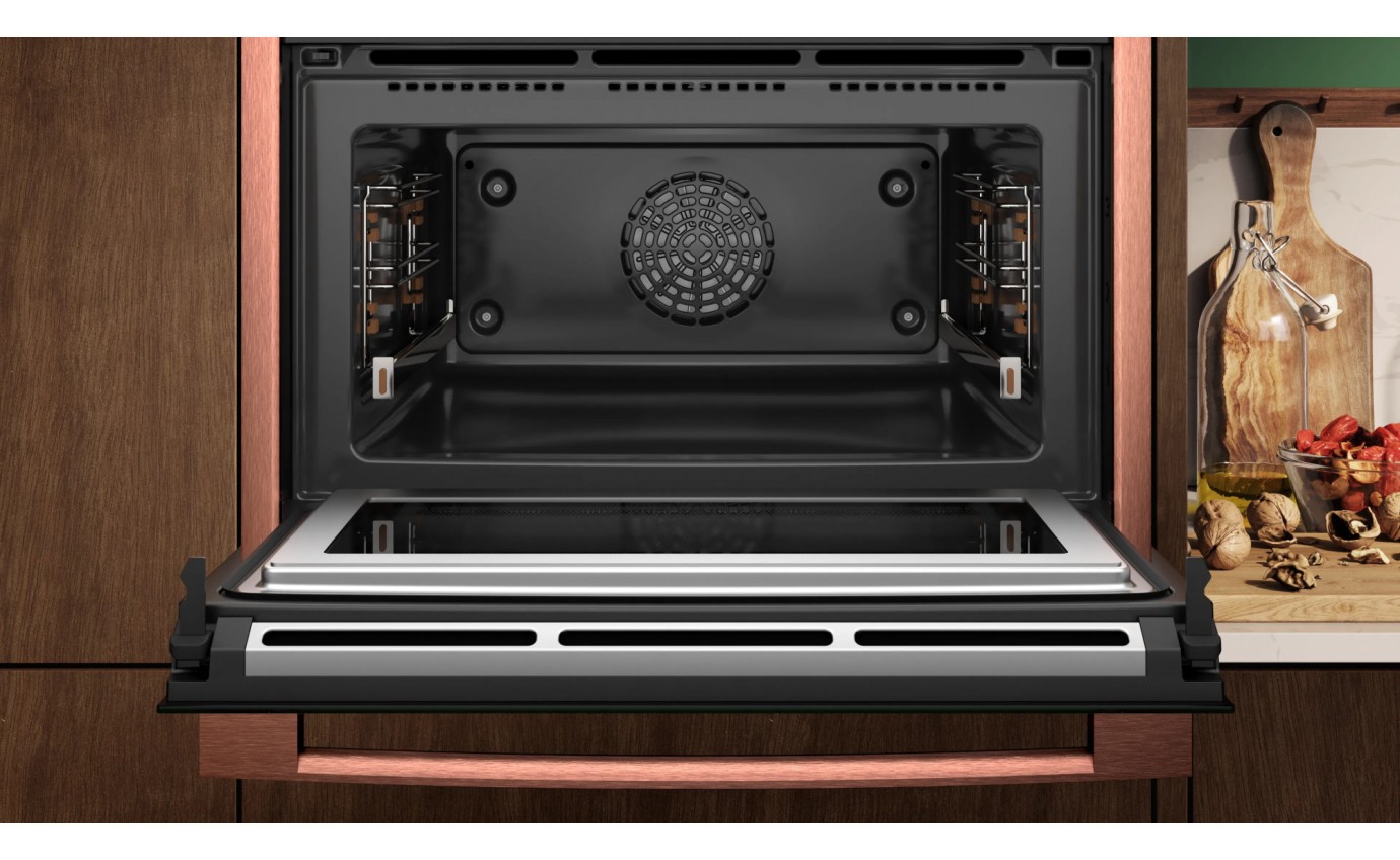 Neff 45cm N 90 Flex Design Compact Pyrolytic Oven with Microwave - Deep Black C29MY7MY0DB