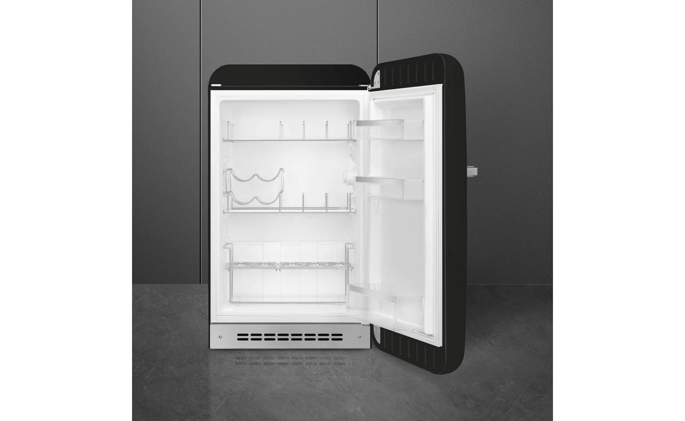 Smeg 135L 50s Style Retro Bar Fridge (Black) FAB10HRBL5AU