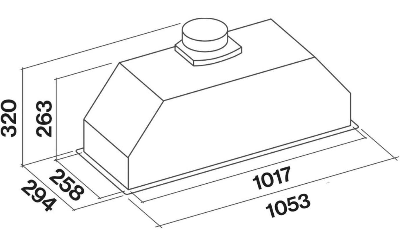 Falmec 105cm Gruppo Incasso Rangehood F3GI10S1