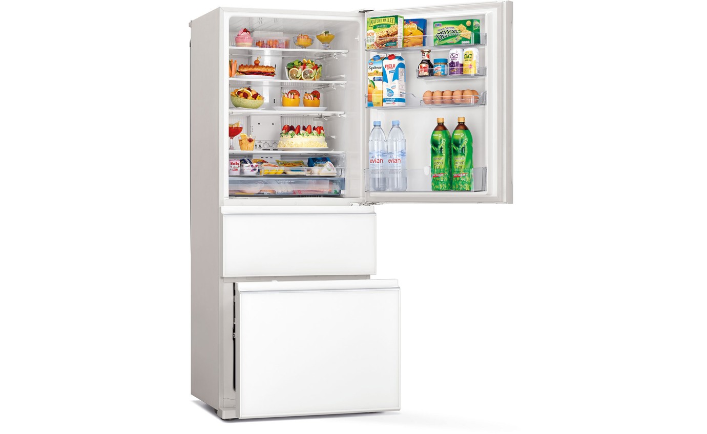Mitsubishi 450L Bottom Mount Fridge (Glacier White) MRCGX450ERGWHA