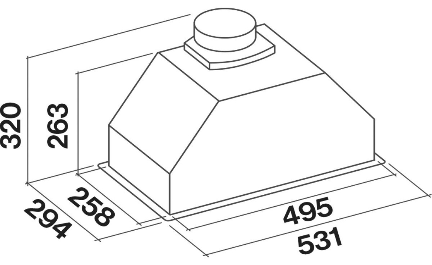 Falmec 60cm Under Cupboard Rangehood F3GI60S1
