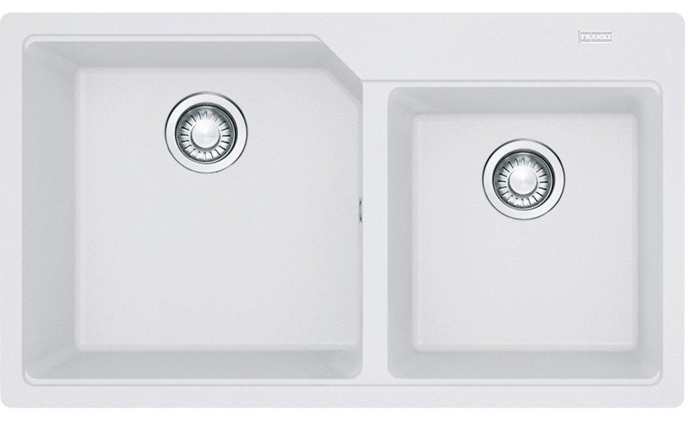 Franke Urban Fragranite Polar White Double Bowl Sink UBG62086PW