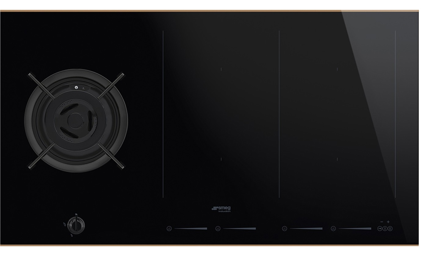 Smeg 90cm Dolce Stil Novo Induction Combi Cooktop PM6912WLDRAU