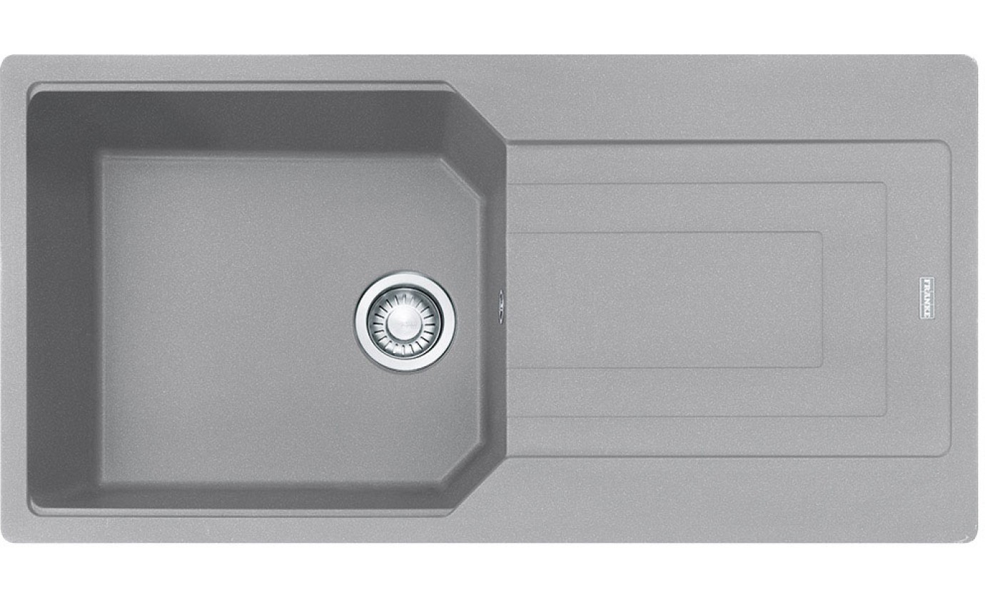 Franke Urban Fragranite Stone Grey Single Bowl Sink w/ Drainer UBG611100REVSG