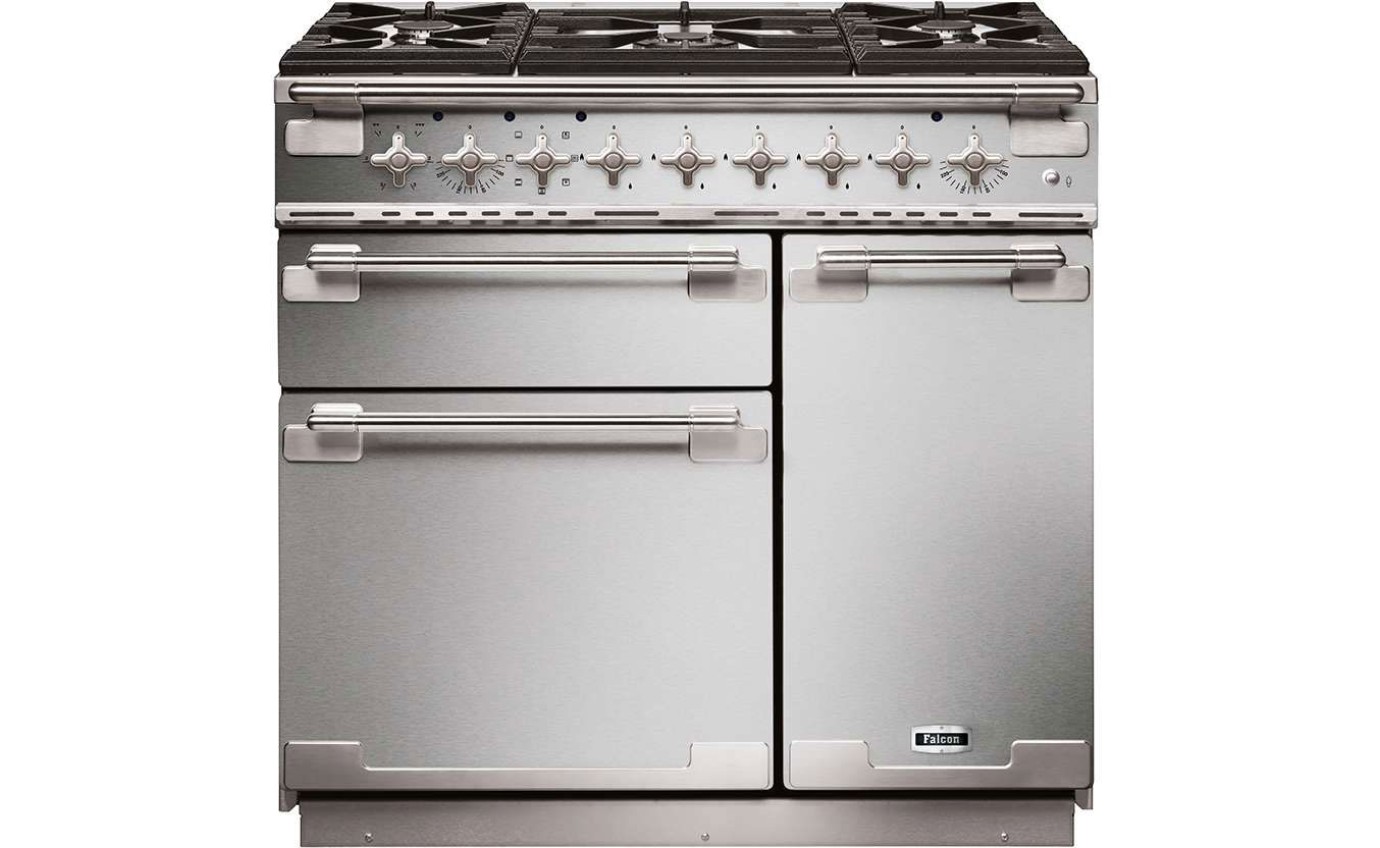 Falcon Elise 90cm Dual Fuel  Range Cooker Stainless / Nickel ELS90DFSSN
