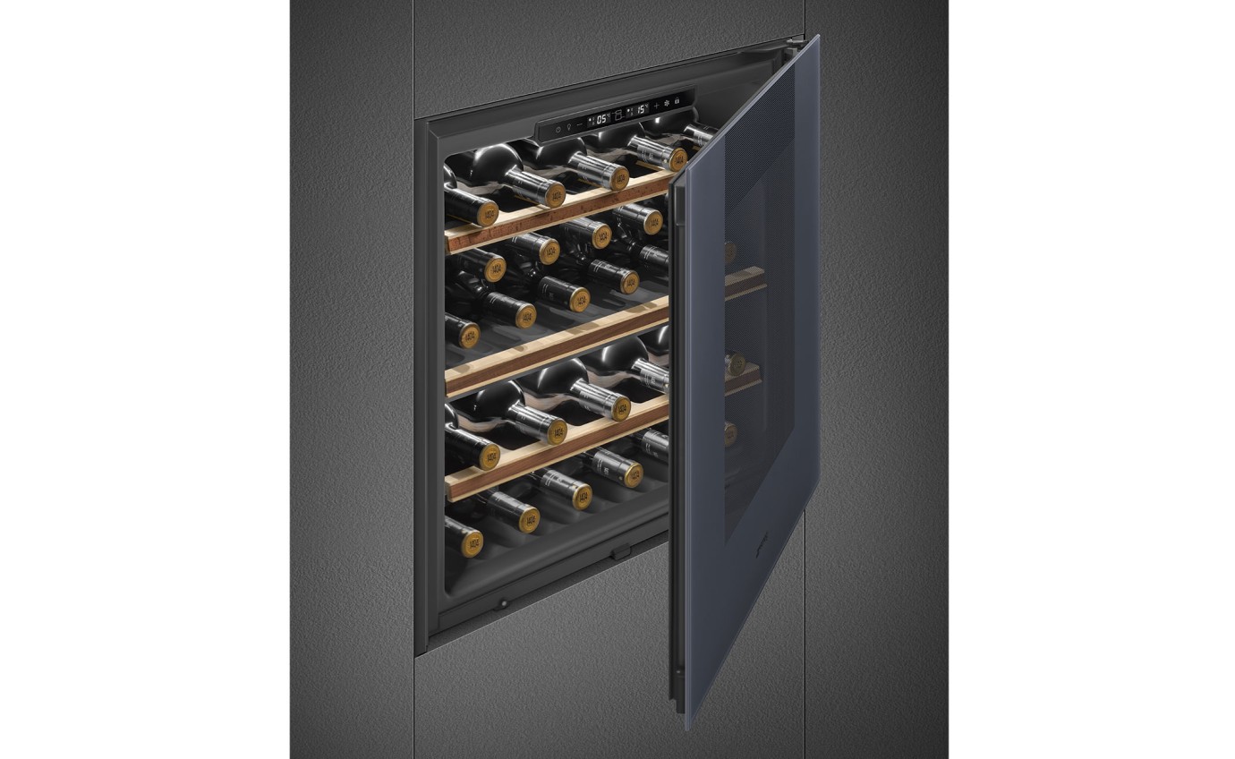Smeg 60cm Linea Built-in Wine Cooler (Neptune Grey) CVI129G